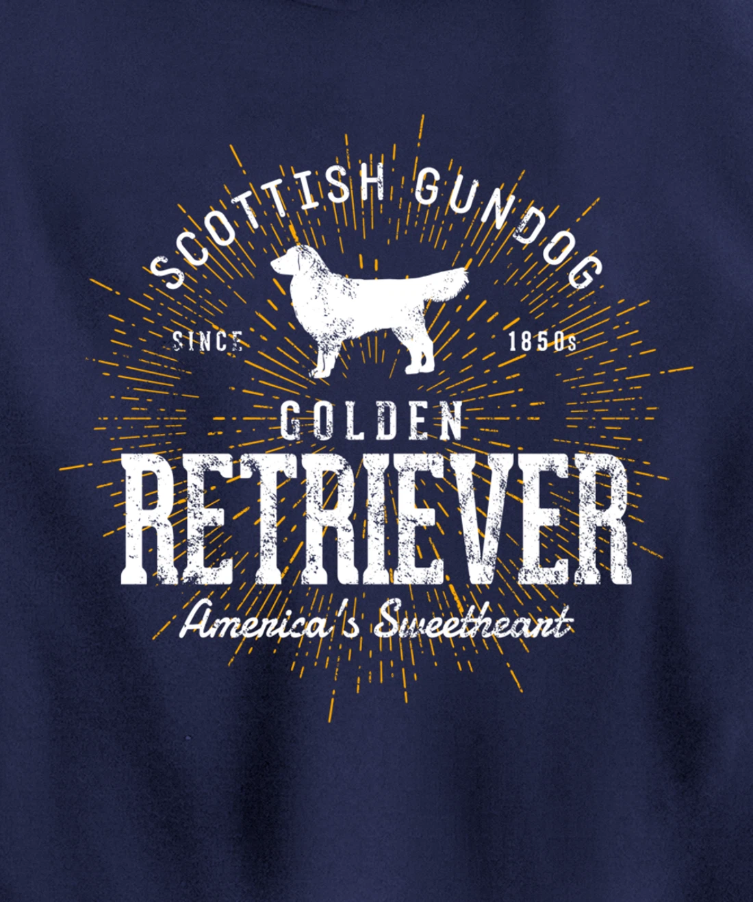 Vintage Style Retro Golden Retriever Pullover Hoodie