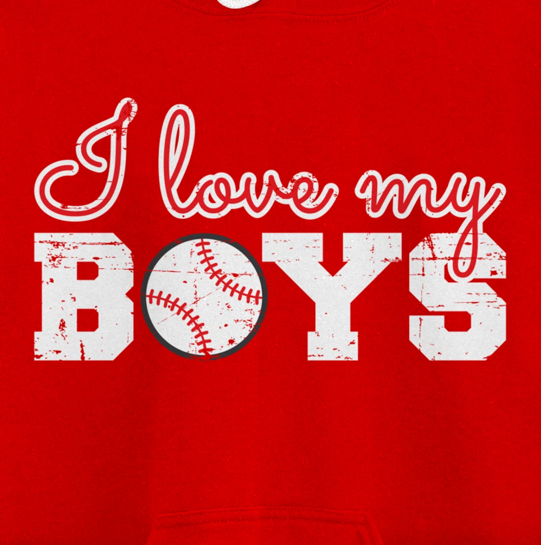 Baseball Cheer Mom - I Love My Boys Pullover Hoodie