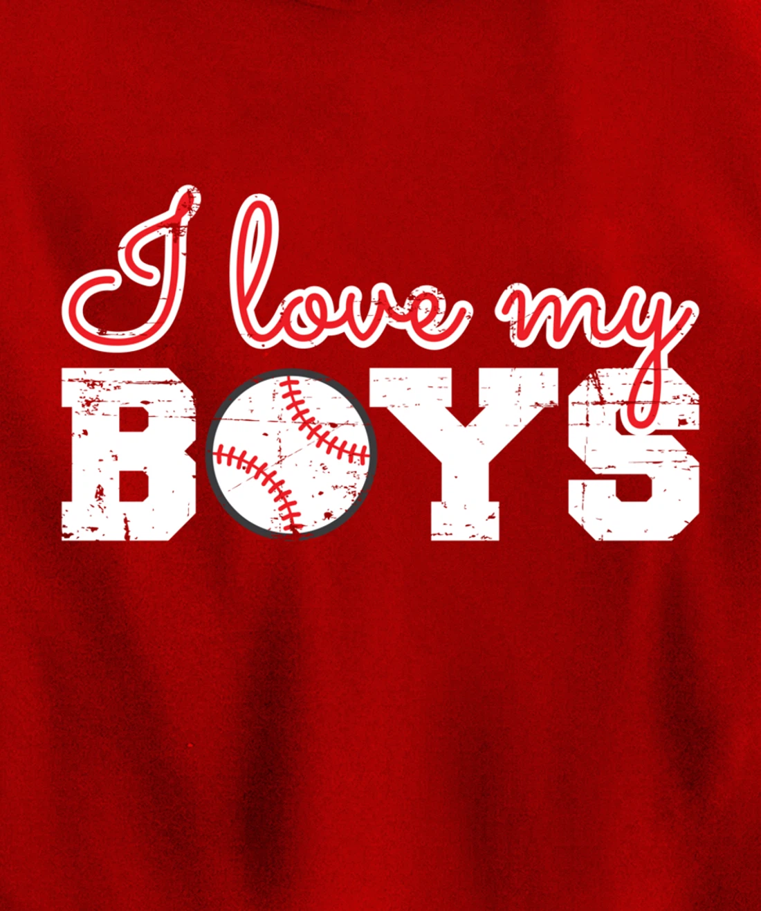 Baseball Cheer Mom - I Love My Boys Pullover Hoodie