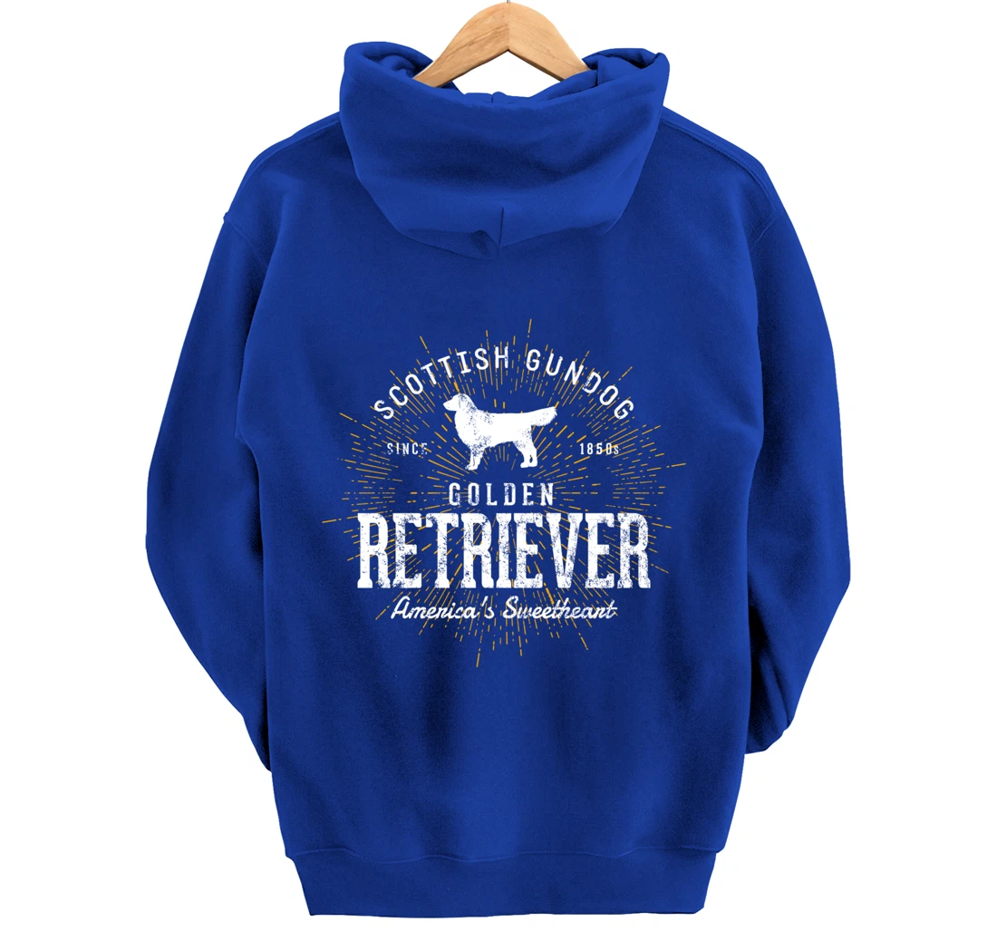 Vintage Style Retro Golden Retriever Pullover Hoodie