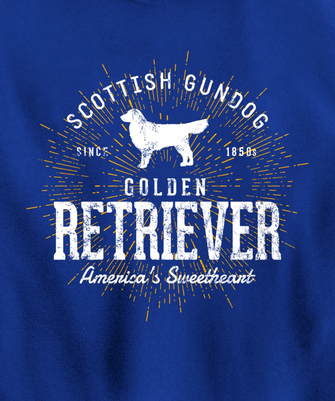 Vintage Style Retro Golden Retriever Pullover Hoodie