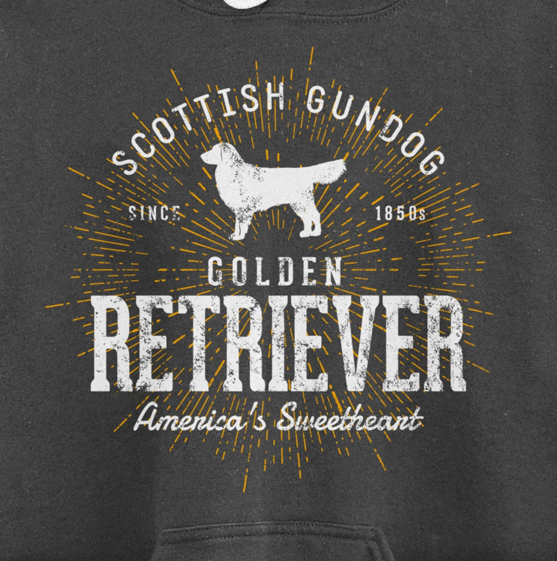 Vintage Style Retro Golden Retriever Pullover Hoodie