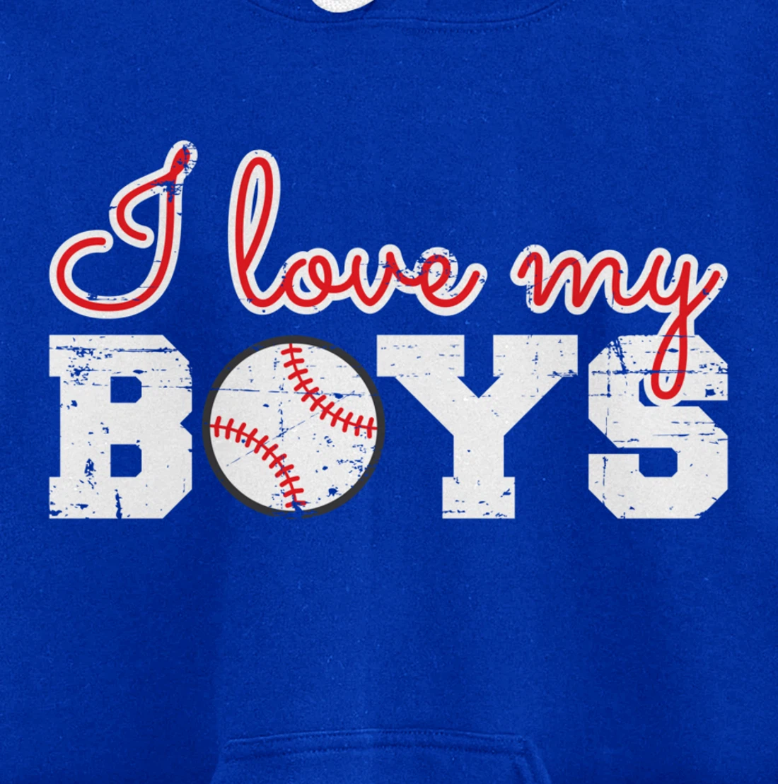 Baseball Cheer Mom - I Love My Boys Pullover Hoodie