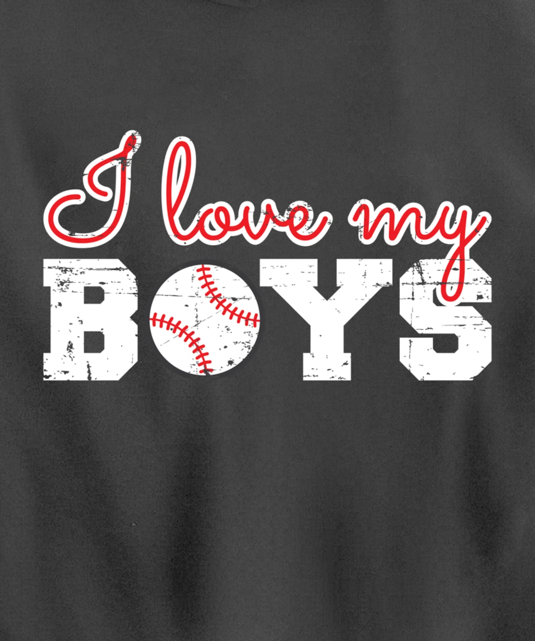 Baseball Cheer Mom - I Love My Boys Pullover Hoodie