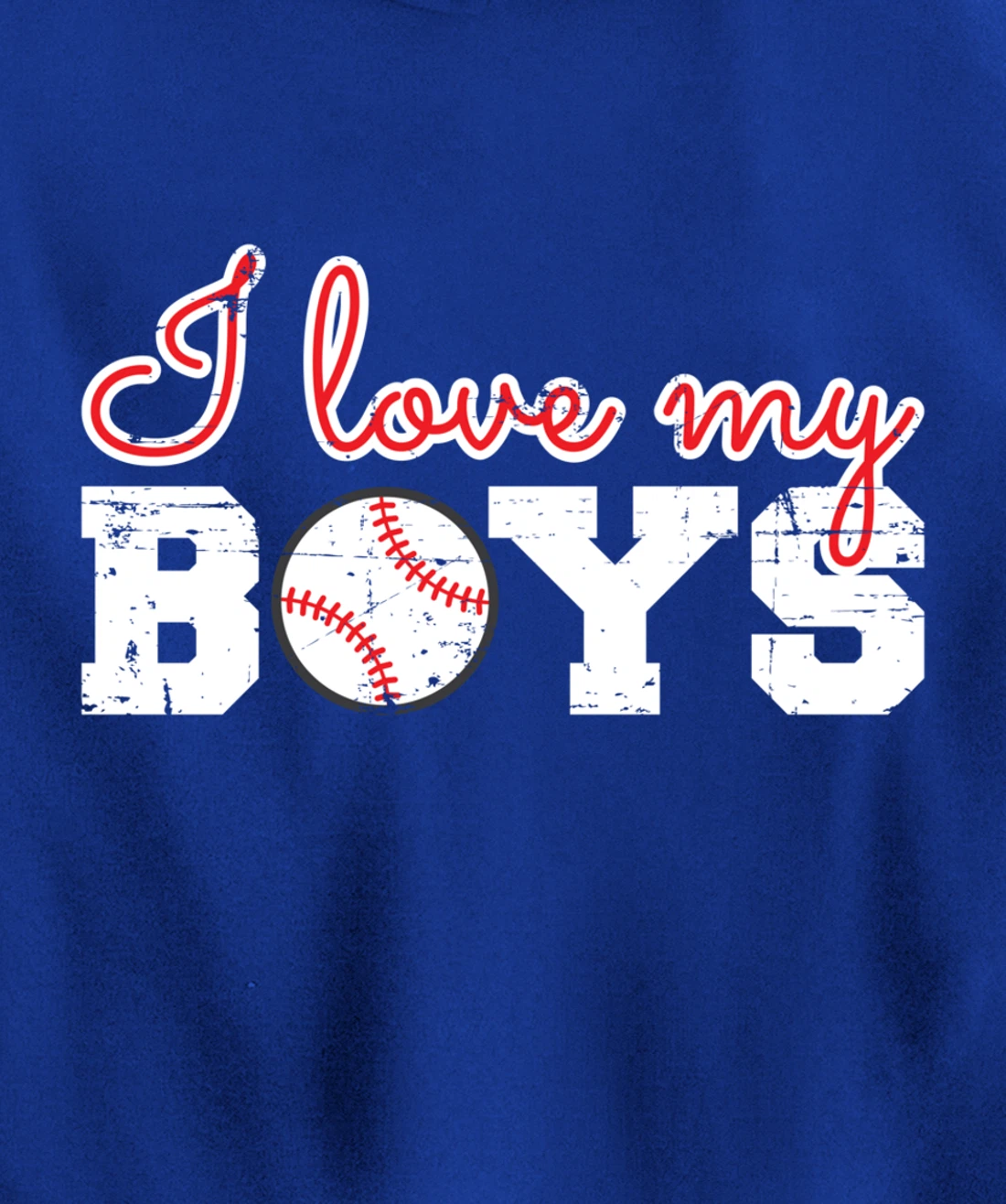 Baseball Cheer Mom - I Love My Boys Pullover Hoodie