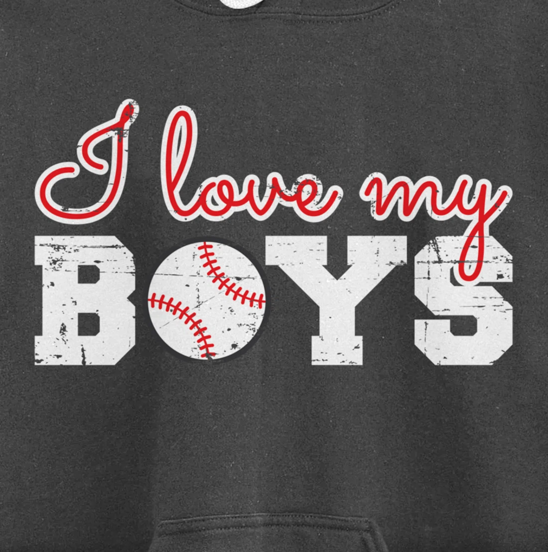 Baseball Cheer Mom - I Love My Boys Pullover Hoodie