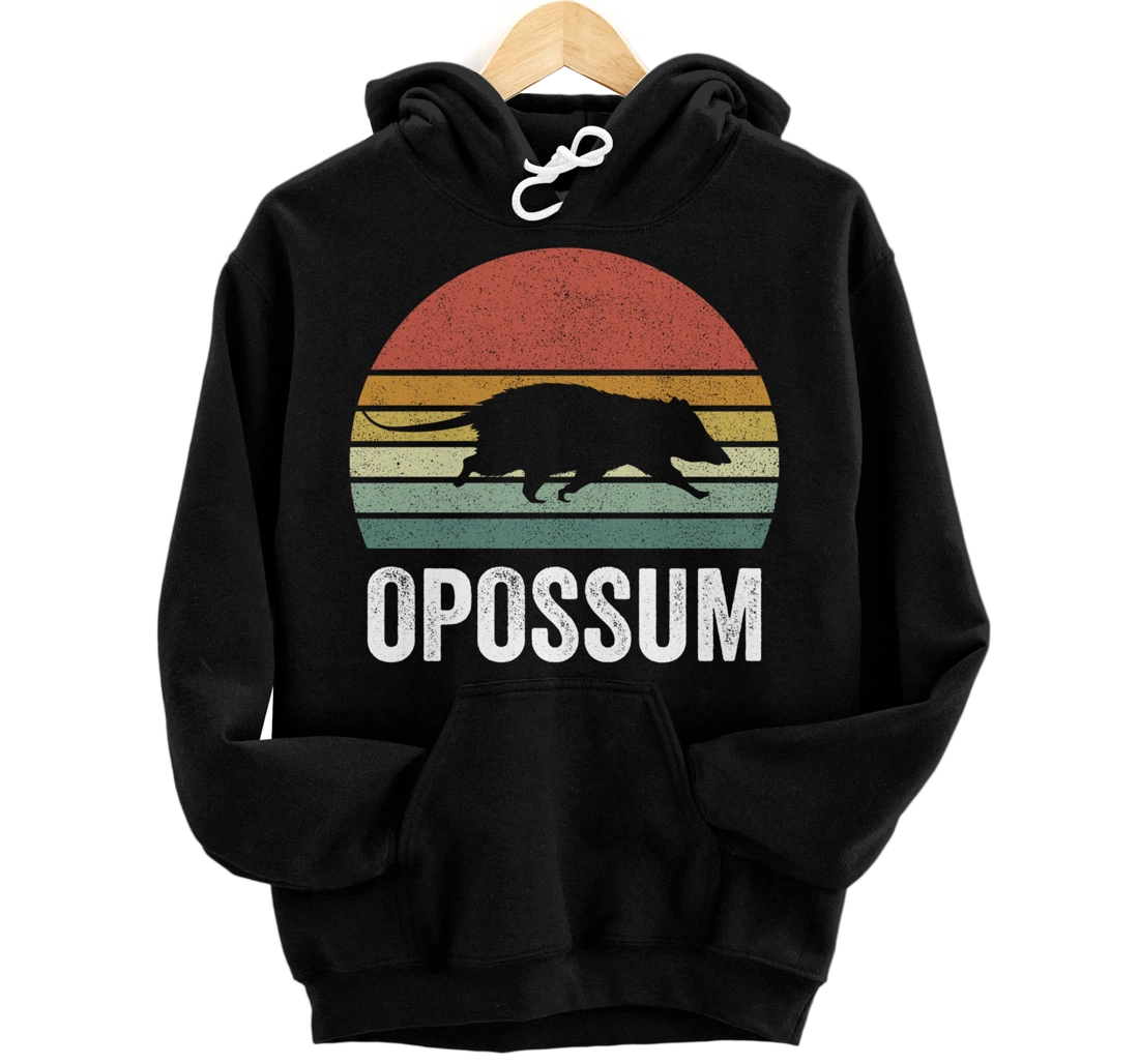Retro Opossum Shirt Funny Animal Lover Gifts Vintage Pullover Hoodie