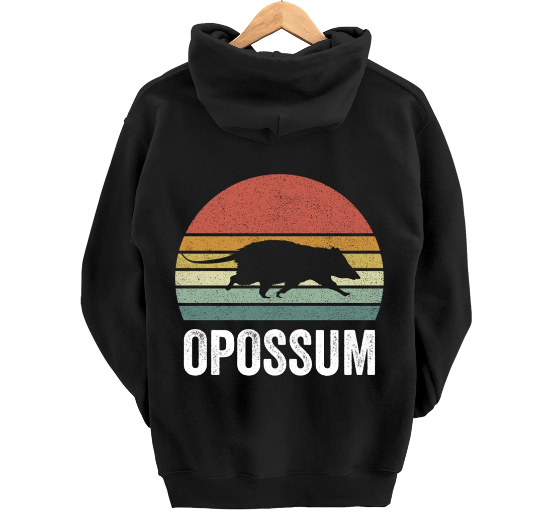 Retro Opossum Shirt Funny Animal Lover Gifts Vintage Pullover Hoodie