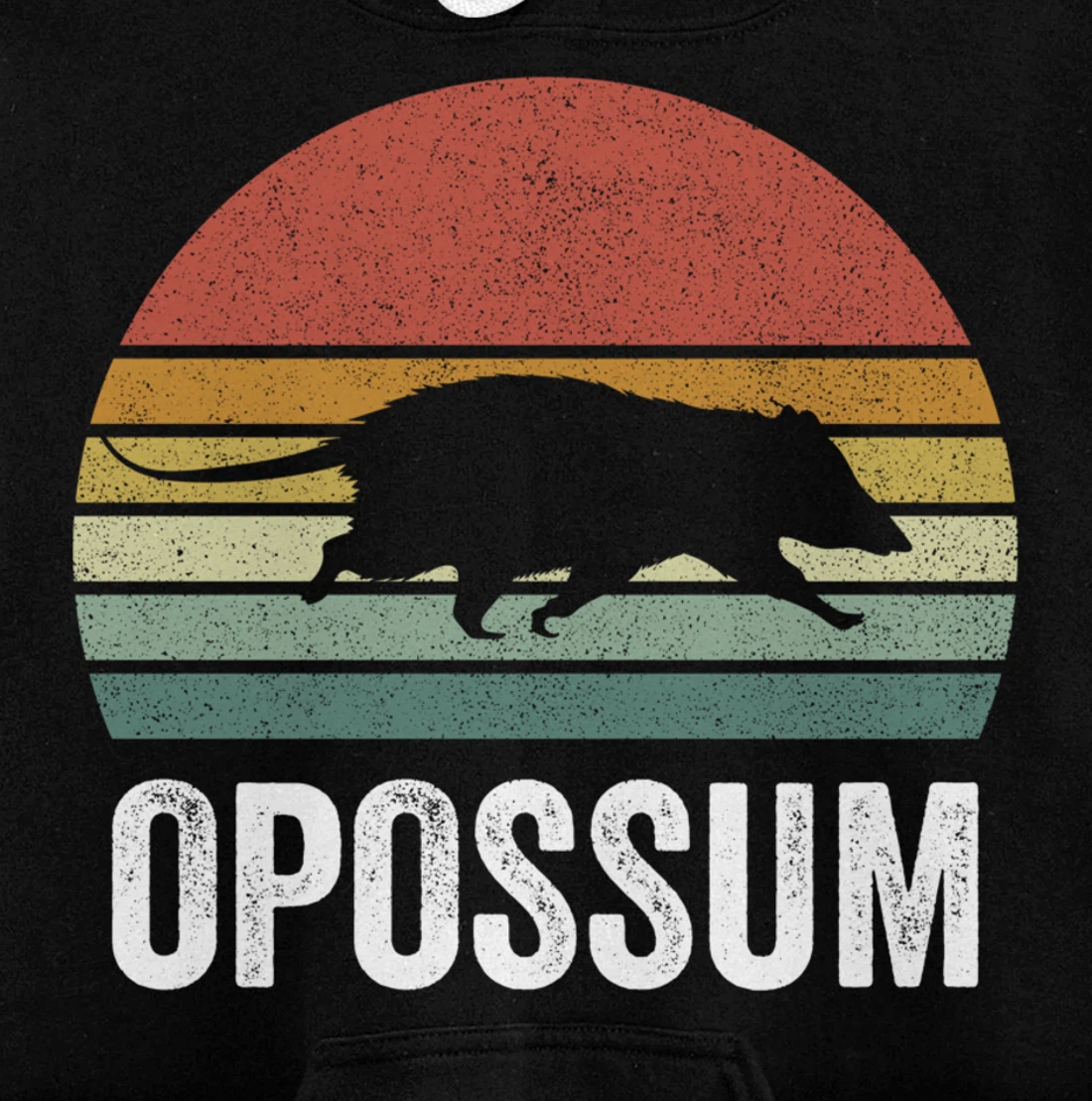 Retro Opossum Shirt Funny Animal Lover Gifts Vintage Pullover Hoodie