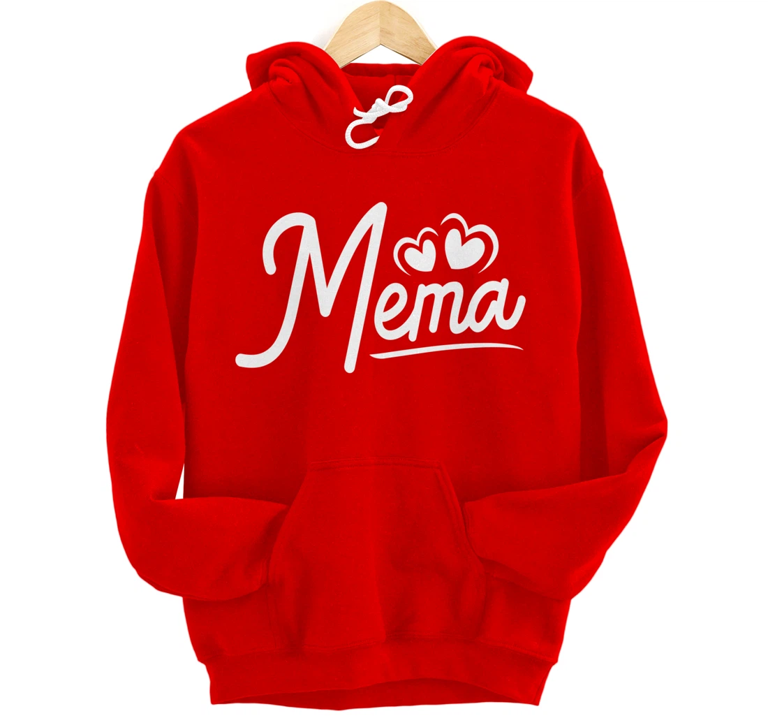 Mema Gifts from Grandchildren Mema for Grandma Cute Mema Pullover Hoodie