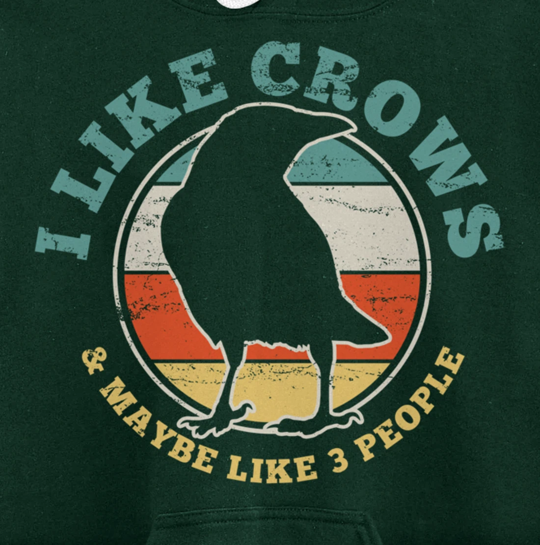 Crow Raven Funny Vintage Gift Pullover Hoodie