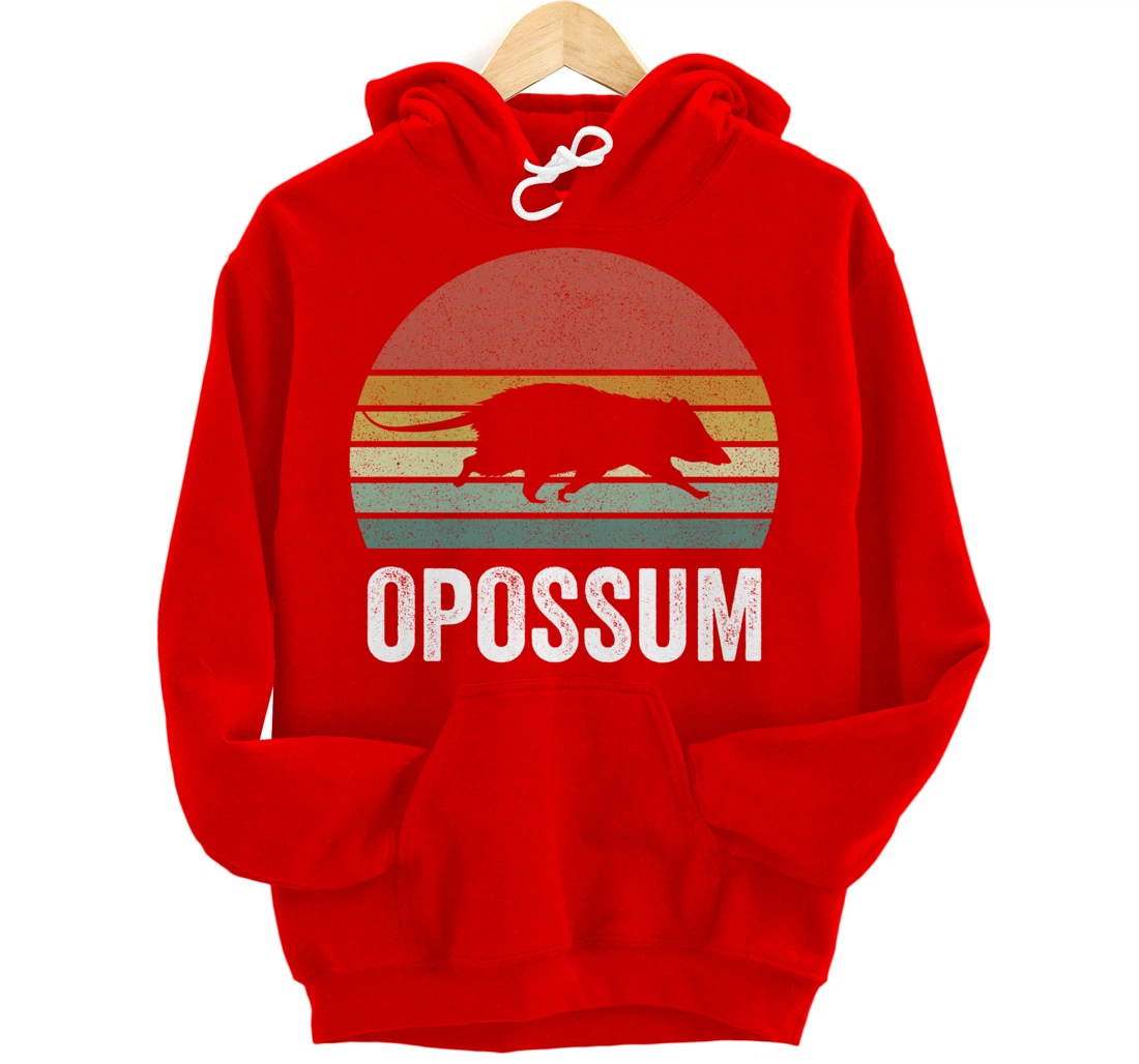 Retro Opossum Shirt Funny Animal Lover Gifts Vintage Pullover Hoodie