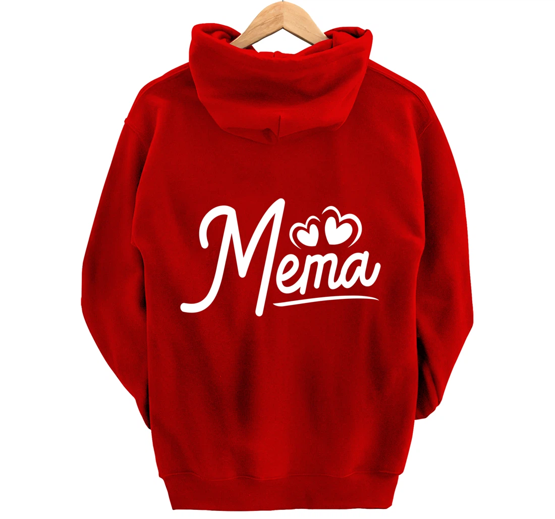 Mema Gifts from Grandchildren Mema for Grandma Cute Mema Pullover Hoodie