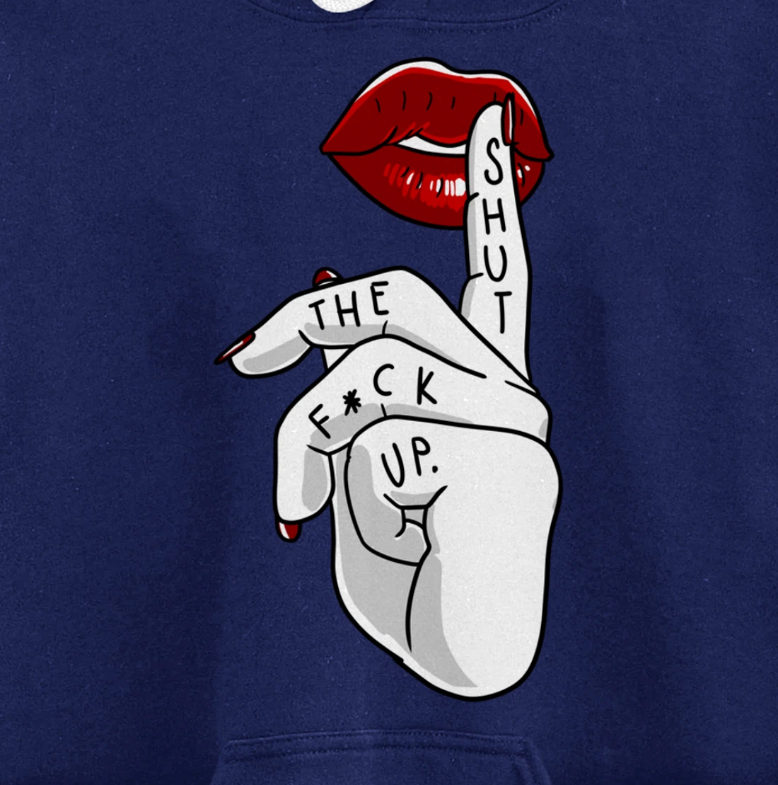 STFU Lips Cool Swear Words Cussin Saying Women Bad Girs Gift Pullover Hoodie