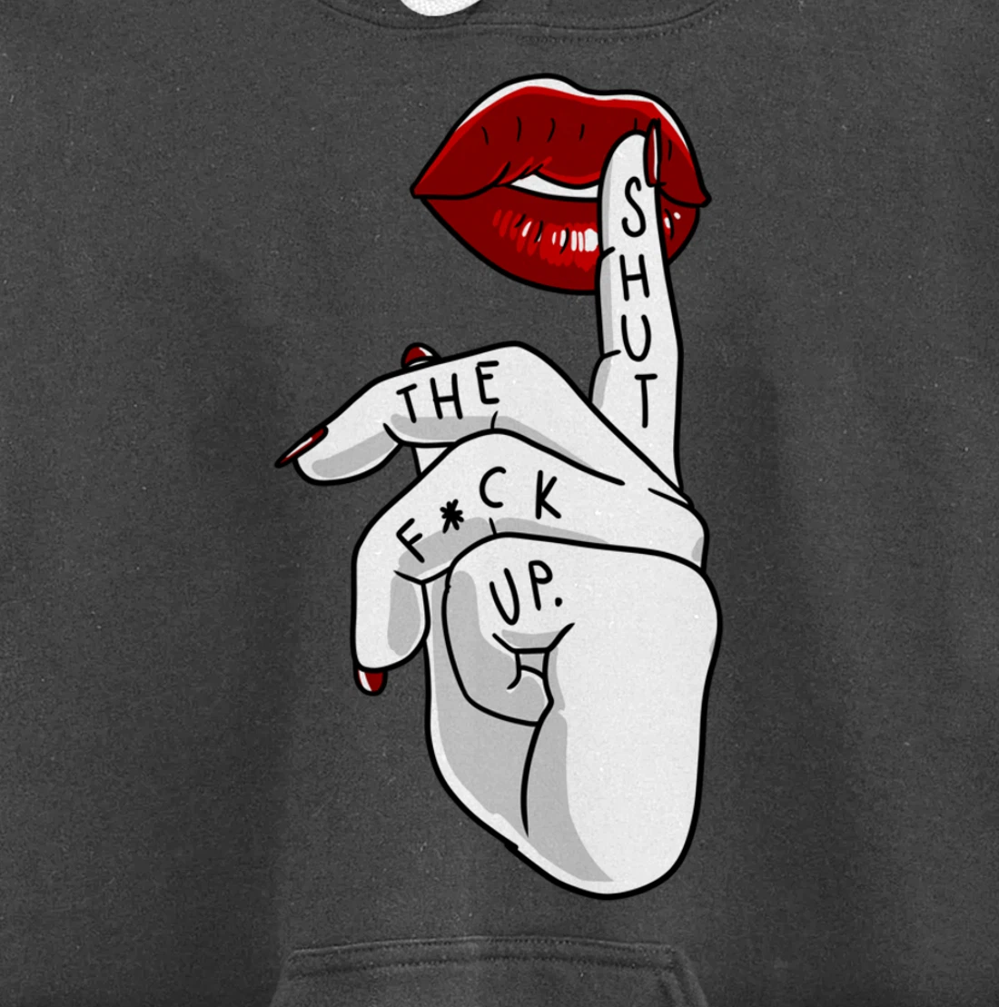 STFU Lips Cool Swear Words Cussin Saying Women Bad Girs Gift Pullover Hoodie