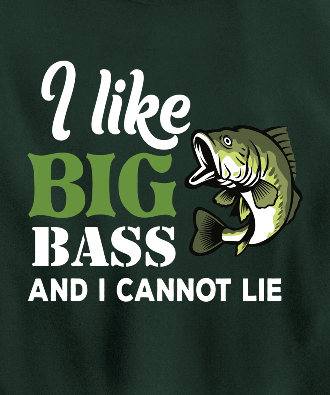 Bass Fisherman Gift Funny Fishing Saying Present Pullover Hoodie