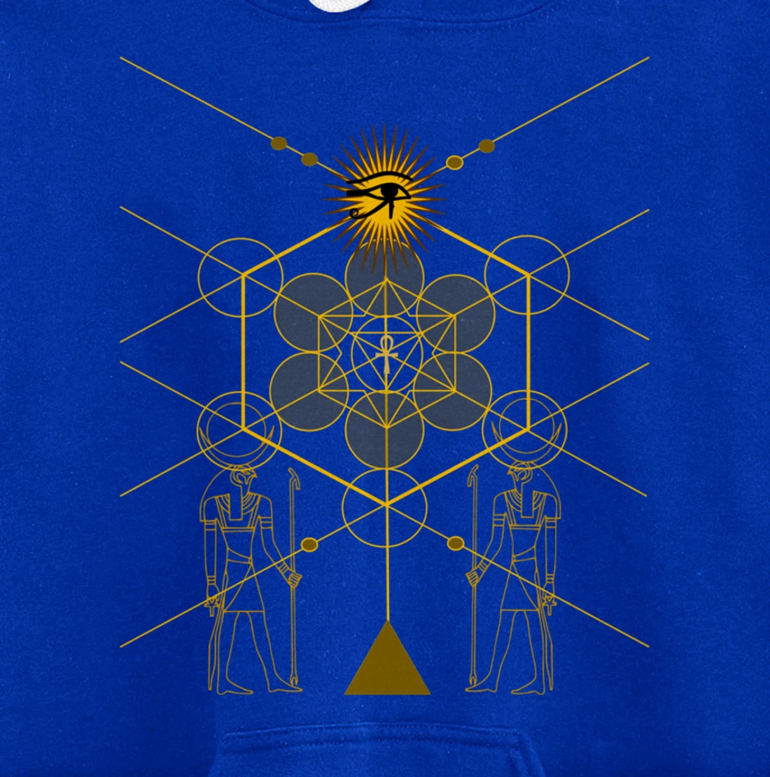 Sacred Geometry Science Egyptian HORUS HERU Pullover Hoodie