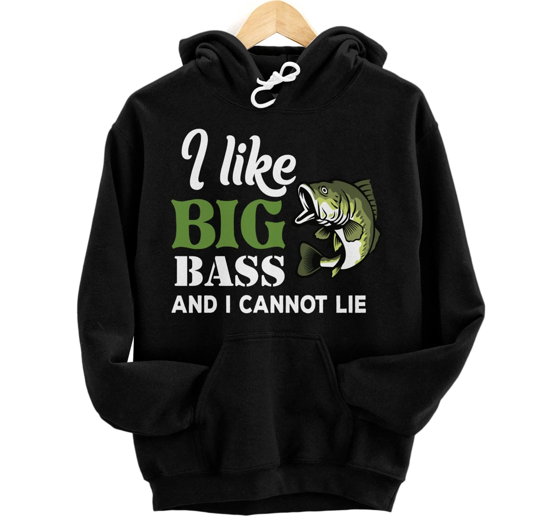 Bass Fisherman Gift Funny Fishing Saying Present Pullover Hoodie