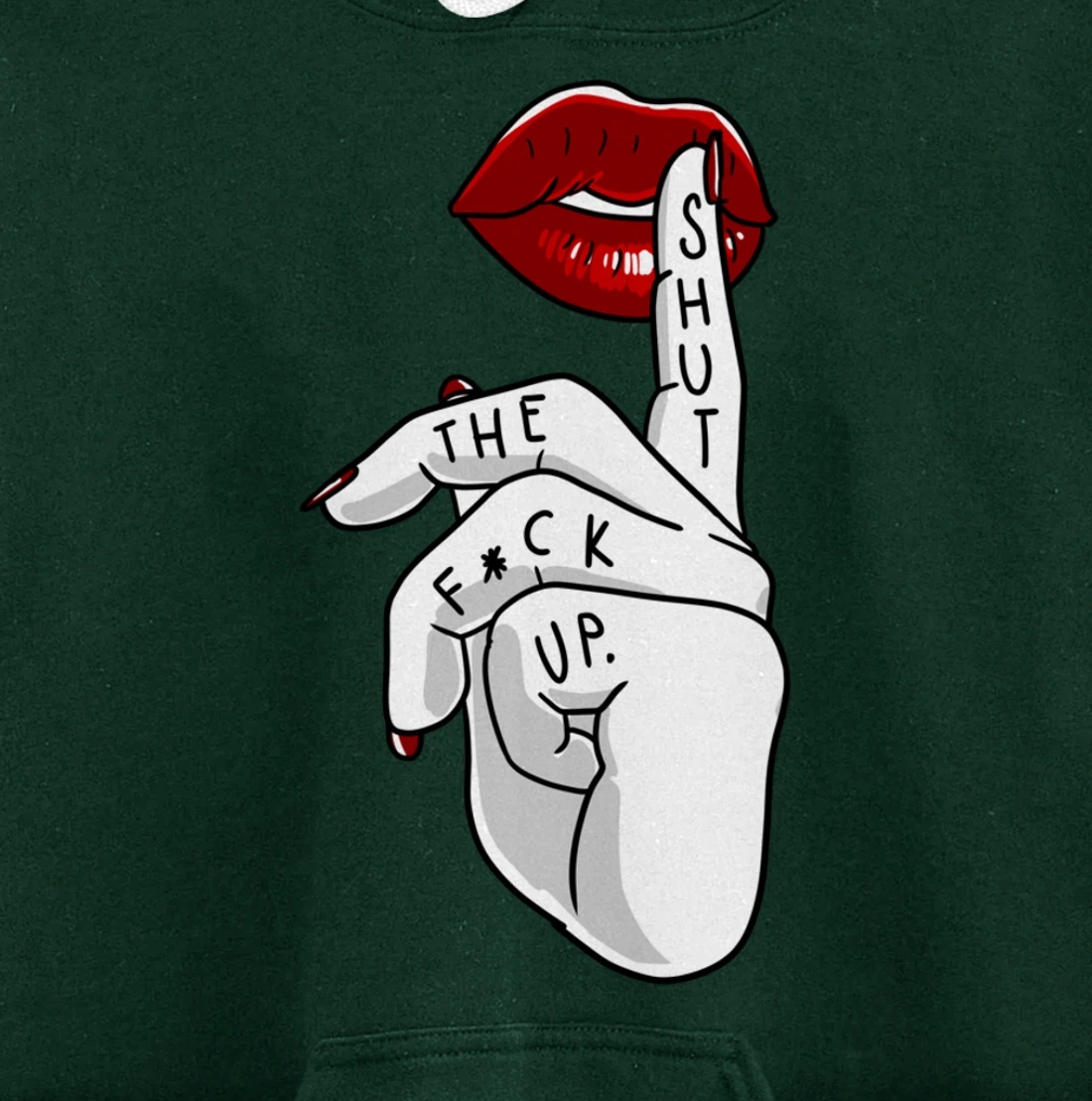 STFU Lips Cool Swear Words Cussin Saying Women Bad Girs Gift Pullover Hoodie