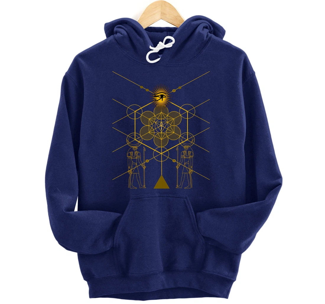 Sacred Geometry Science Egyptian HORUS HERU Pullover Hoodie