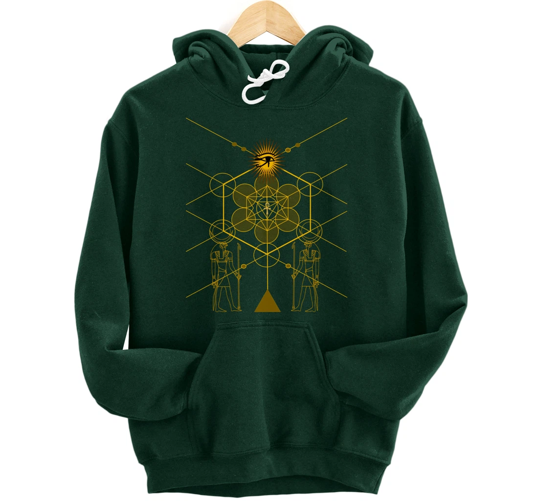 Sacred Geometry Science Egyptian HORUS HERU Pullover Hoodie