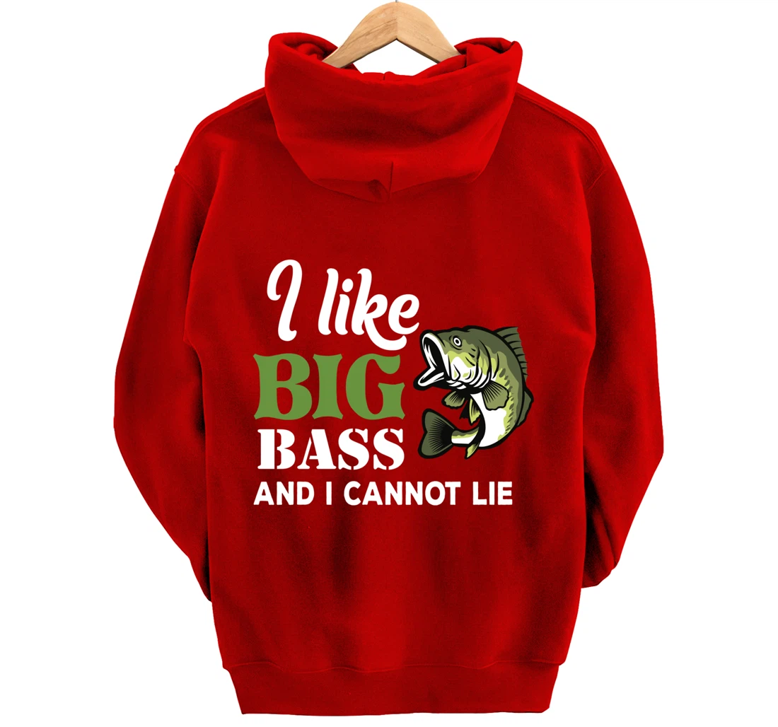 Bass Fisherman Gift Funny Fishing Saying Present Pullover Hoodie