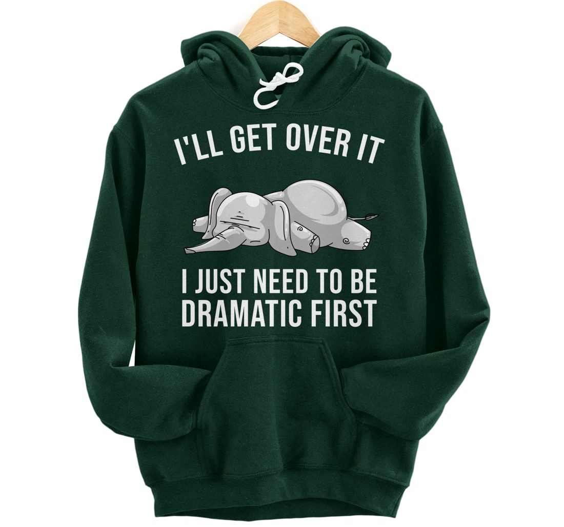 Funny Drama Queen Elephant Gift Cute Men Women Boys Girls Pullover Hoodie