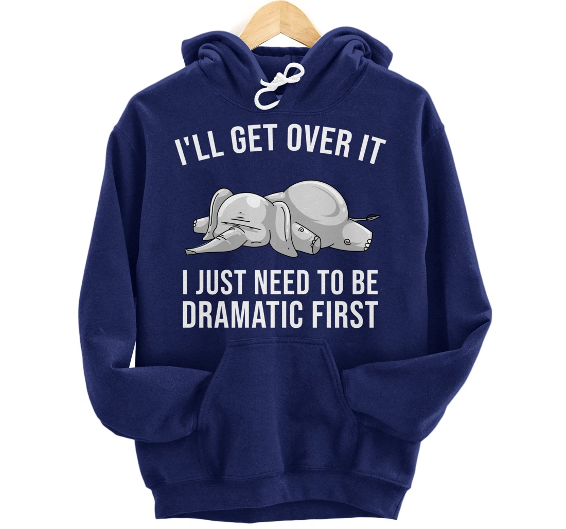 Funny Drama Queen Elephant Gift Cute Men Women Boys Girls Pullover Hoodie