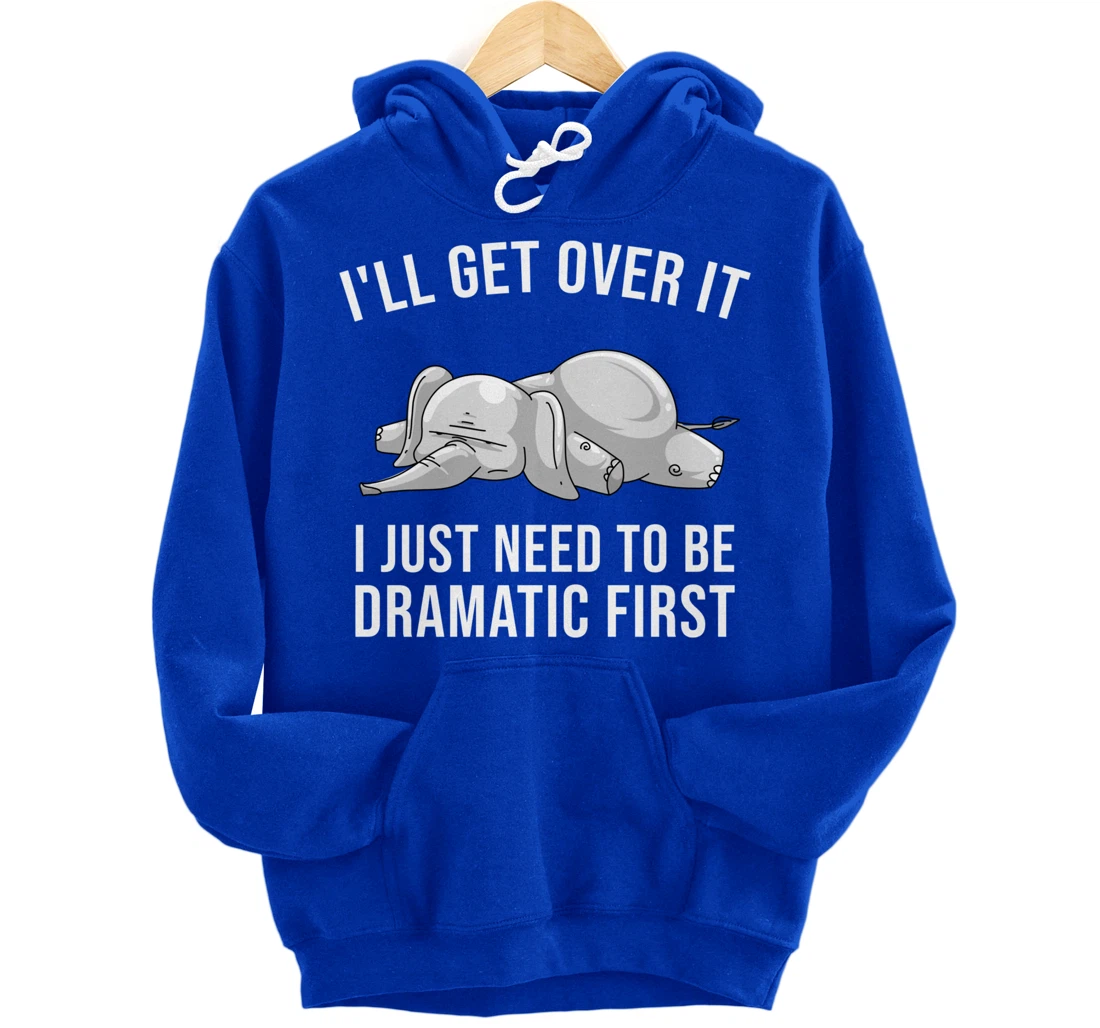 Funny Drama Queen Elephant Gift Cute Men Women Boys Girls Pullover Hoodie
