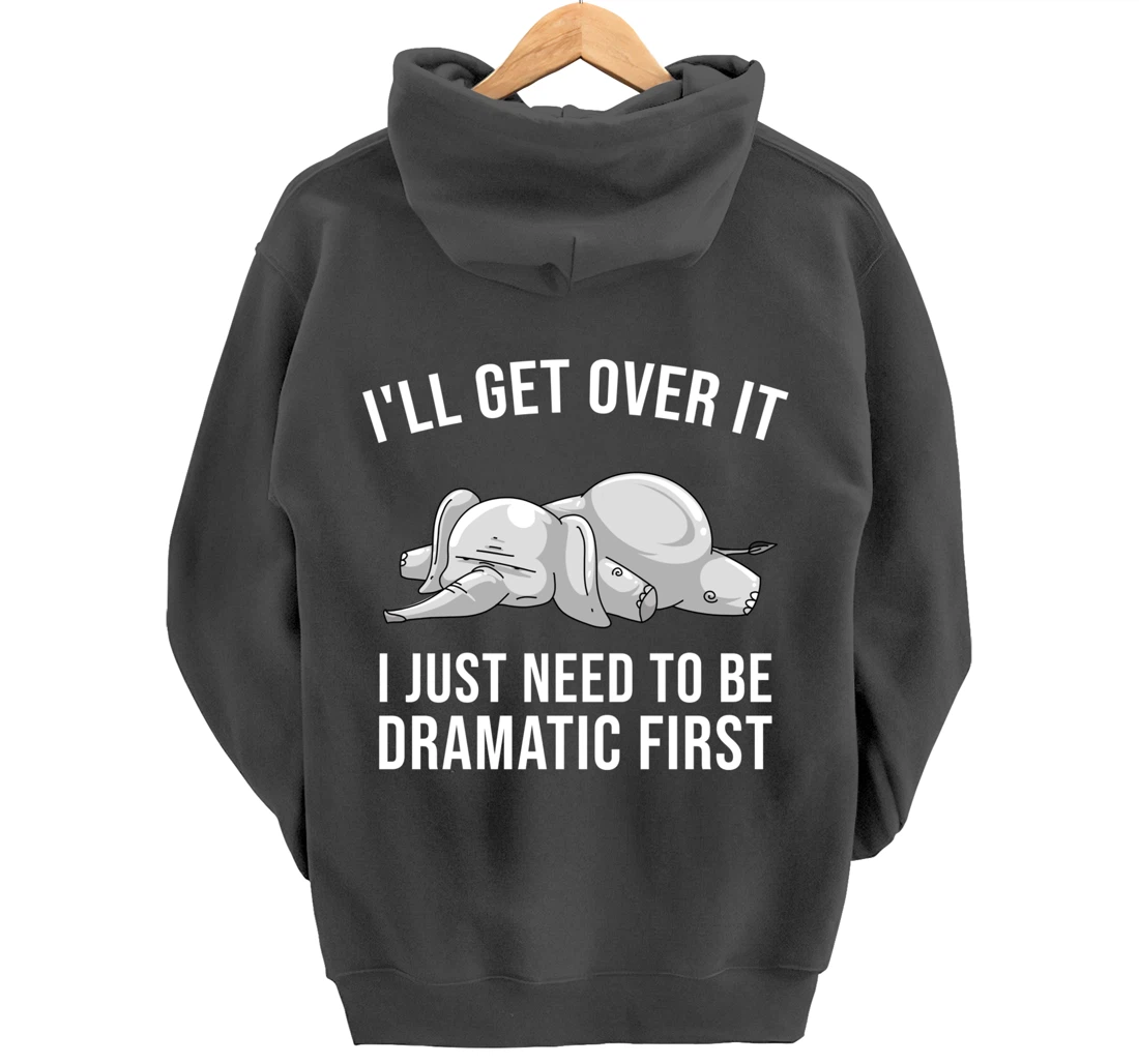 Funny Drama Queen Elephant Gift Cute Men Women Boys Girls Pullover Hoodie