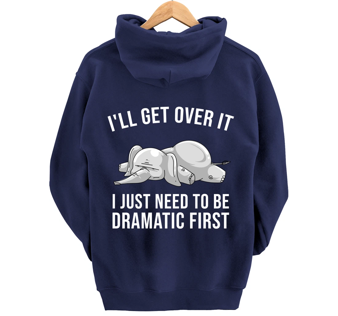 Funny Drama Queen Elephant Gift Cute Men Women Boys Girls Pullover Hoodie