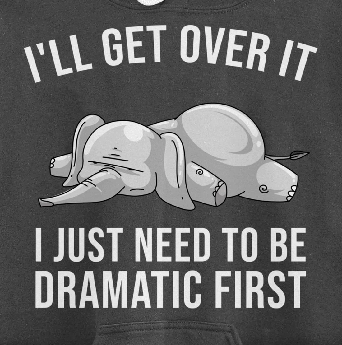 Funny Drama Queen Elephant Gift Cute Men Women Boys Girls Pullover Hoodie