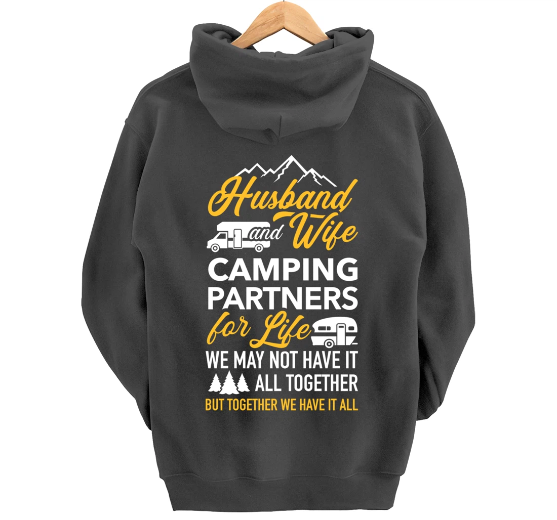 Husband and wife camping partners for life RV trailer Pullover Hoodie