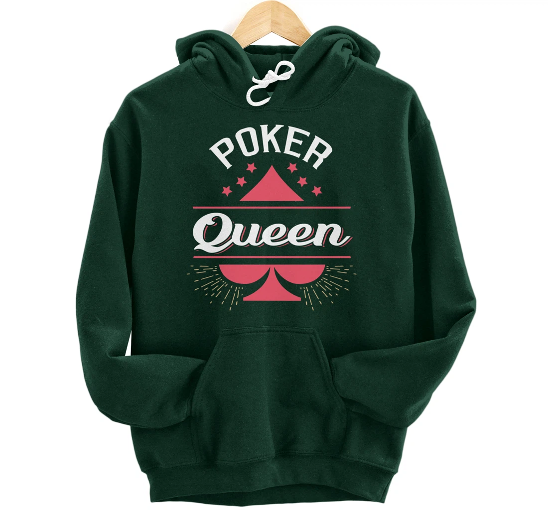 Poker Queen Shirt Queen of Spades Femal Poker Player Gift Pullover Hoodie