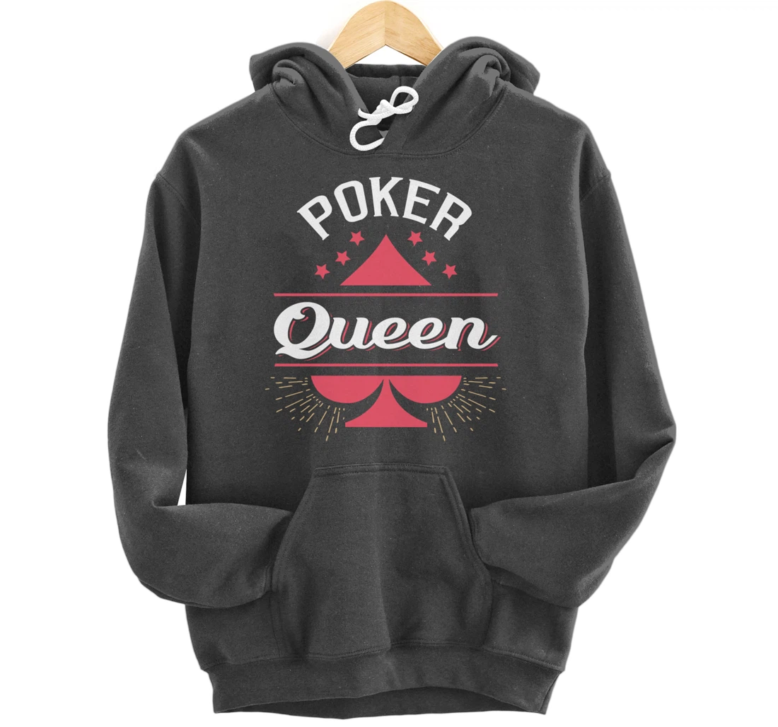 Poker Queen Shirt Queen of Spades Femal Poker Player Gift Pullover Hoodie