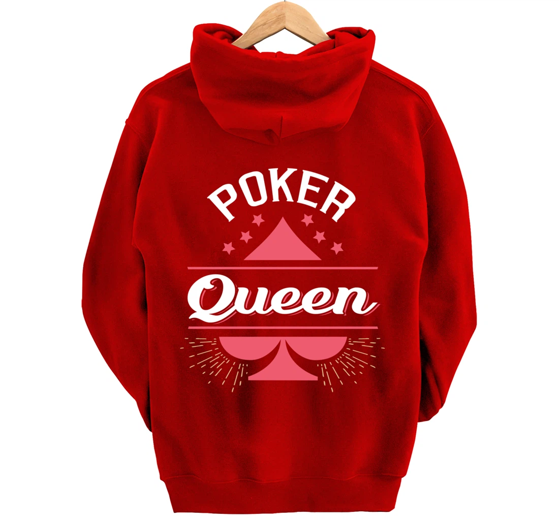 Poker Queen Shirt Queen of Spades Femal Poker Player Gift Pullover Hoodie
