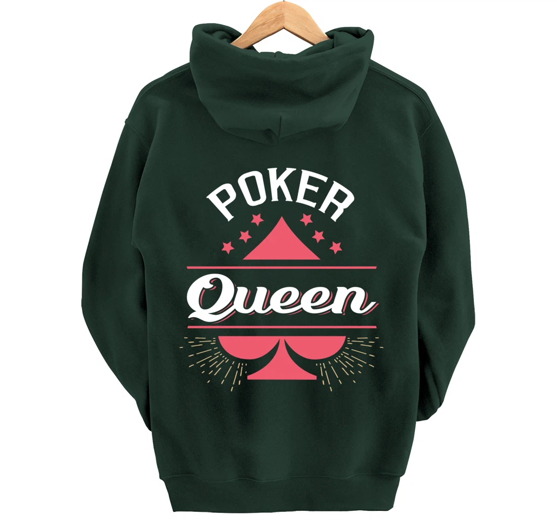 Poker Queen Shirt Queen of Spades Femal Poker Player Gift Pullover Hoodie