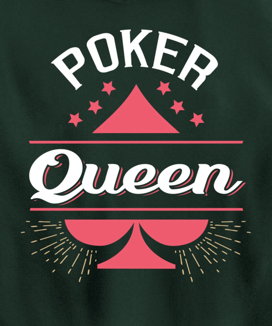 Poker Queen Shirt Queen of Spades Femal Poker Player Gift Pullover Hoodie