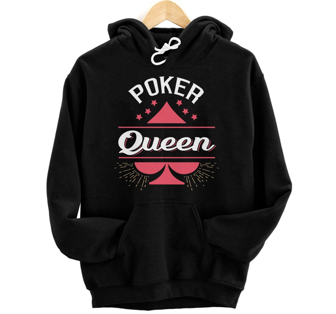 Poker Queen Shirt Queen of Spades Femal Poker Player Gift Pullover Hoodie