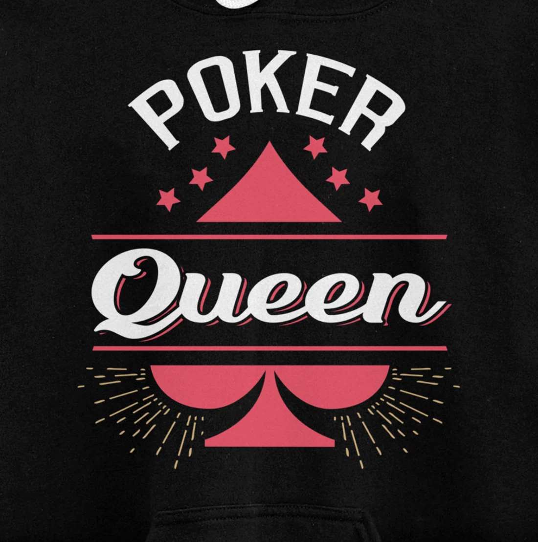 Poker Queen Shirt Queen of Spades Femal Poker Player Gift Pullover Hoodie