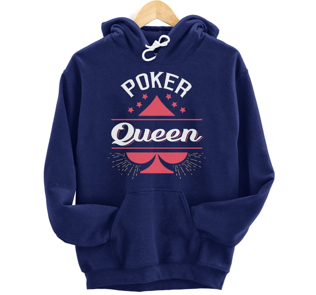 Poker Queen Shirt Queen of Spades Femal Poker Player Gift Pullover Hoodie