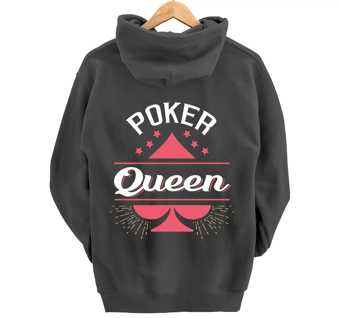 Poker Queen Shirt Queen of Spades Femal Poker Player Gift Pullover Hoodie