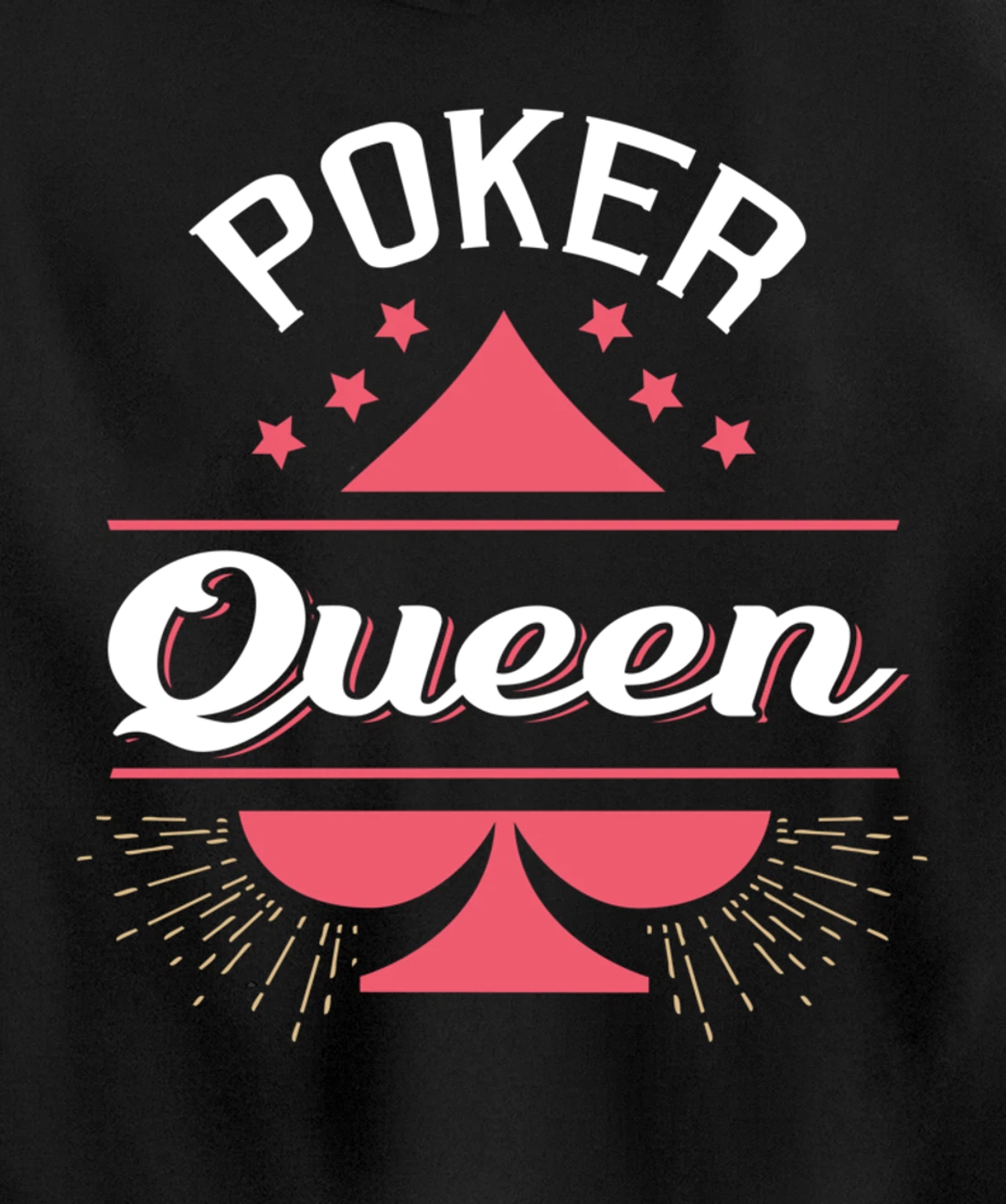 Poker Queen Shirt Queen of Spades Femal Poker Player Gift Pullover Hoodie