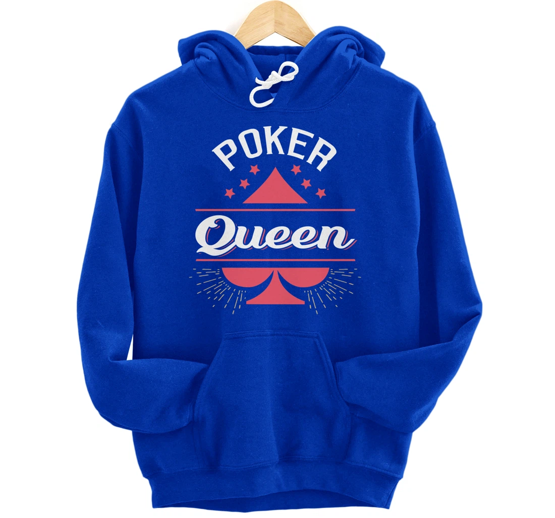 Poker Queen Shirt Queen of Spades Femal Poker Player Gift Pullover Hoodie