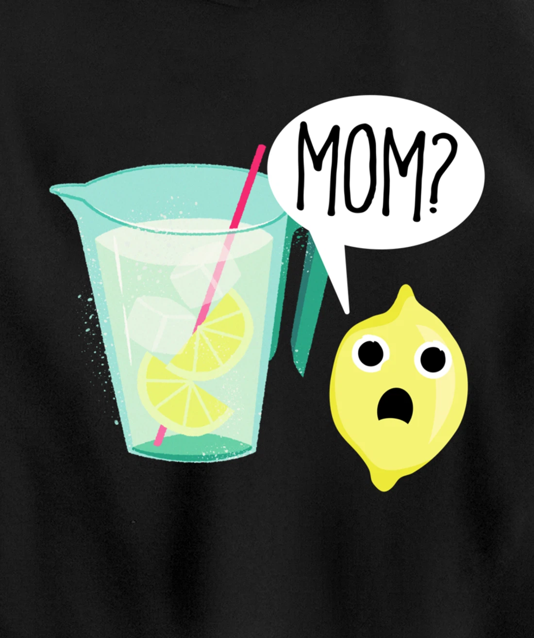 Lemon and Lemonade Mom Dark Sick Humor Funny Cartoon Pullover Hoodie