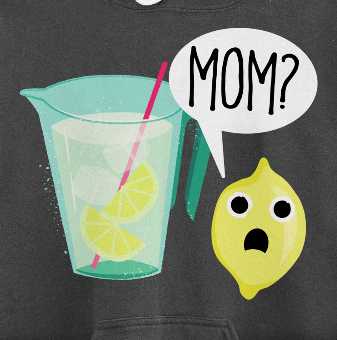 Lemon and Lemonade Mom Dark Sick Humor Funny Cartoon Pullover Hoodie