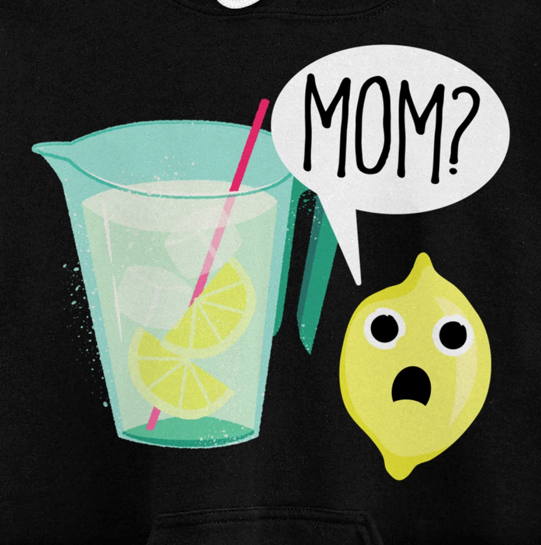 Lemon and Lemonade Mom Dark Sick Humor Funny Cartoon Pullover Hoodie