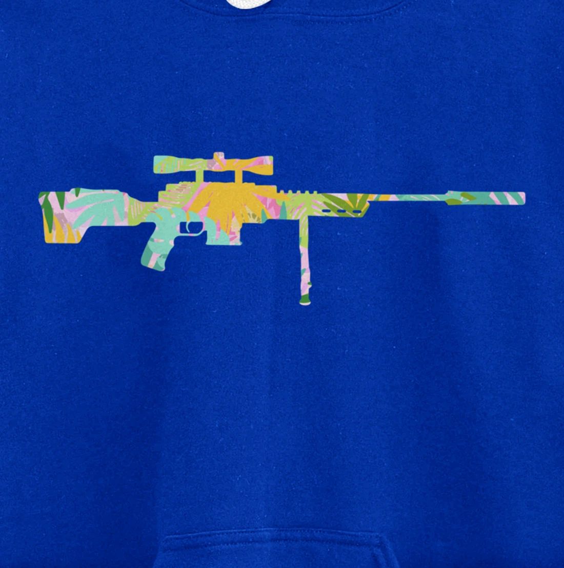 Tropical Gun Lover Firearm Beach Hawaiian Gift Sniper Rifle Pullover Hoodie