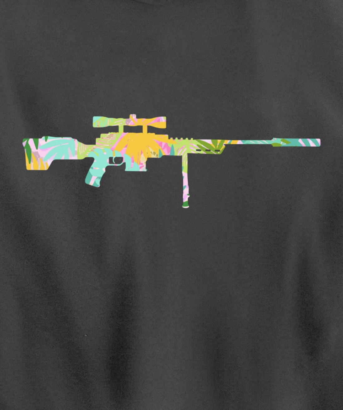 Tropical Gun Lover Firearm Beach Hawaiian Gift Sniper Rifle Pullover Hoodie