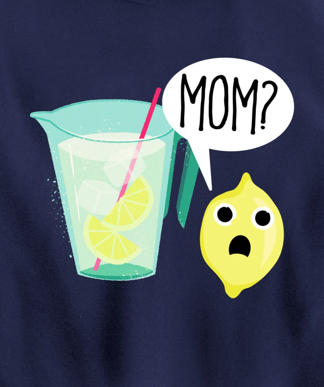 Lemon and Lemonade Mom Dark Sick Humor Funny Cartoon Pullover Hoodie